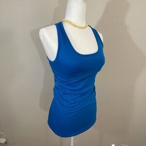 Crunch sz med racer back athletic top royal blue